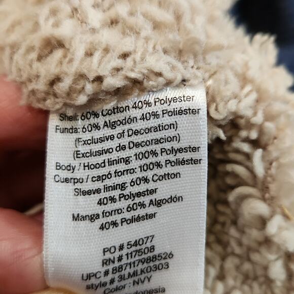 Levi's Mens Sherpa Lined Blue Hoodie Jacket Size XXL Full Zip Casual Workwear - Picture 8 of 10